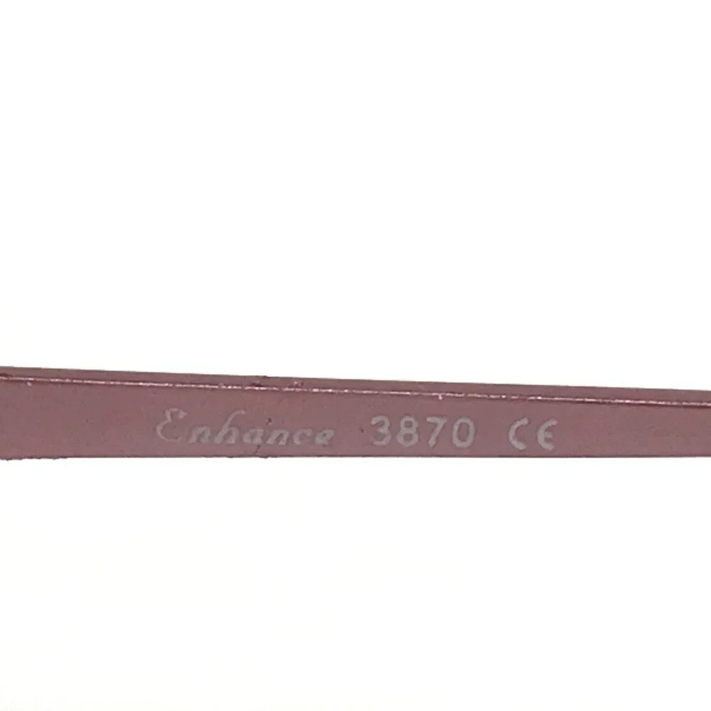 Enhance Eyeglasses Frames 3870 ROSE Rose Gold Rectangular Wire Rim 53-17-140